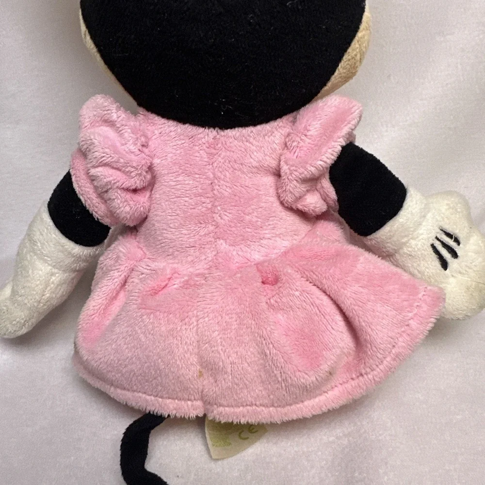 Disney Baby Minnie Mouse Plush Doll Rattle Baby‎ Infant Toy Polka Dot Ribbon 15